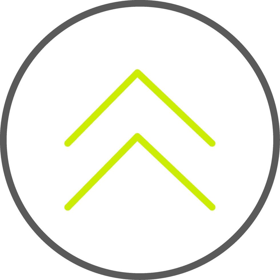 Chevron Line Two Color Icon vector