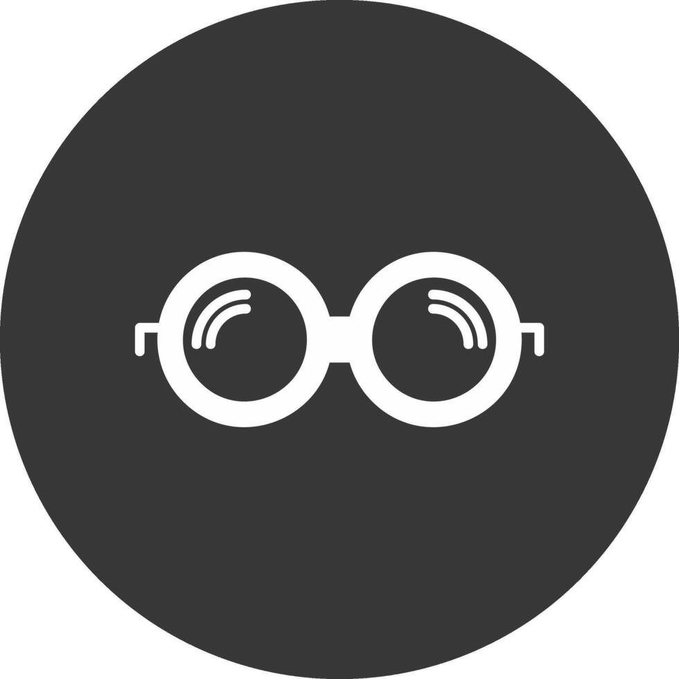 Glasses Glyph Inverted Icon vector