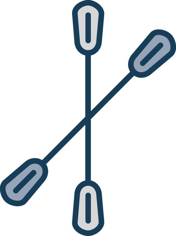 Paddle Line Filled Grey Icon vector