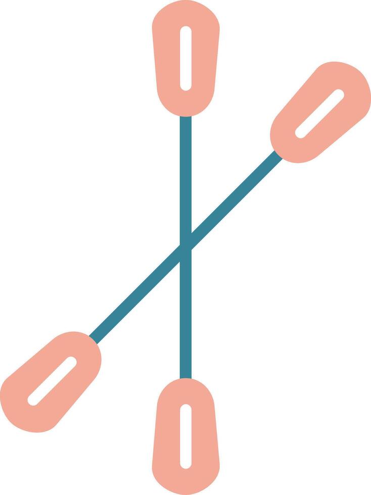 Paddle Glyph Two Color Icon vector