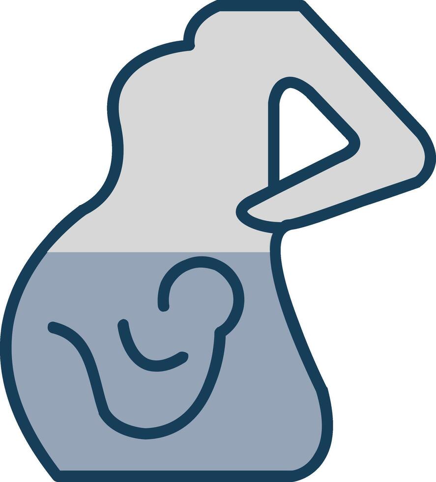 Obstetrics Line Filled Grey Icon vector