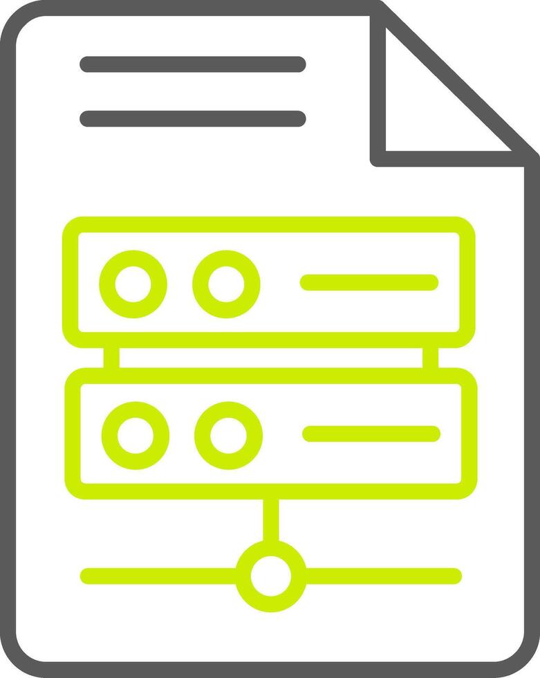 Server Line Two Color Icon vector