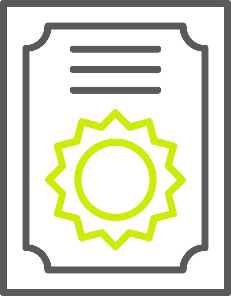 Certificate Line Two Color Icon vector