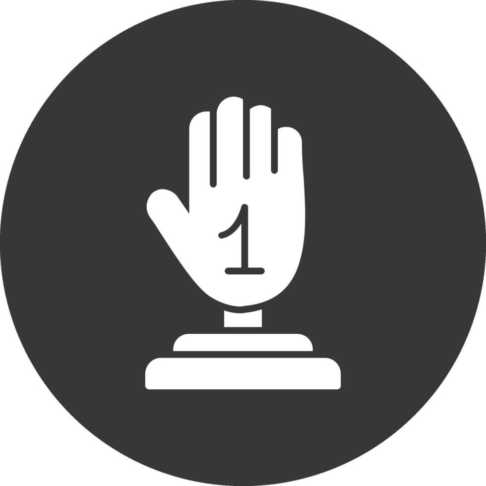 Hand Glyph Inverted Icon vector