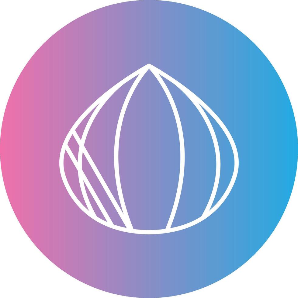 Hazelnu Line Gradient Circle Icon vector