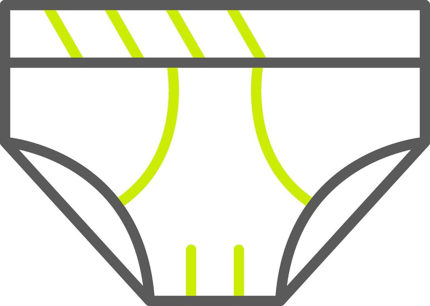 Underwear Line Two Color Icon vector