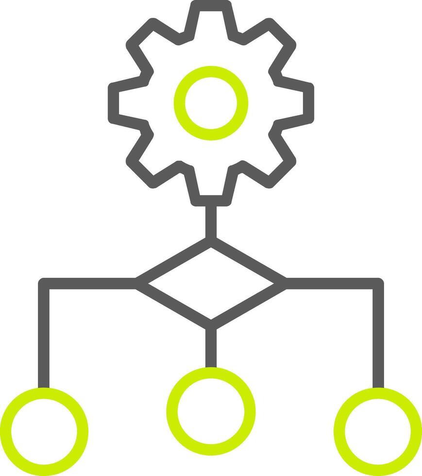 Algorithm Line Two Color Icon vector