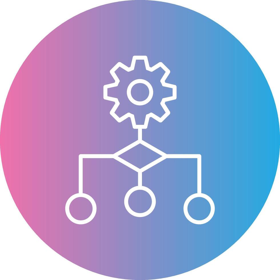 Algorithm Line Gradient Circle Icon vector