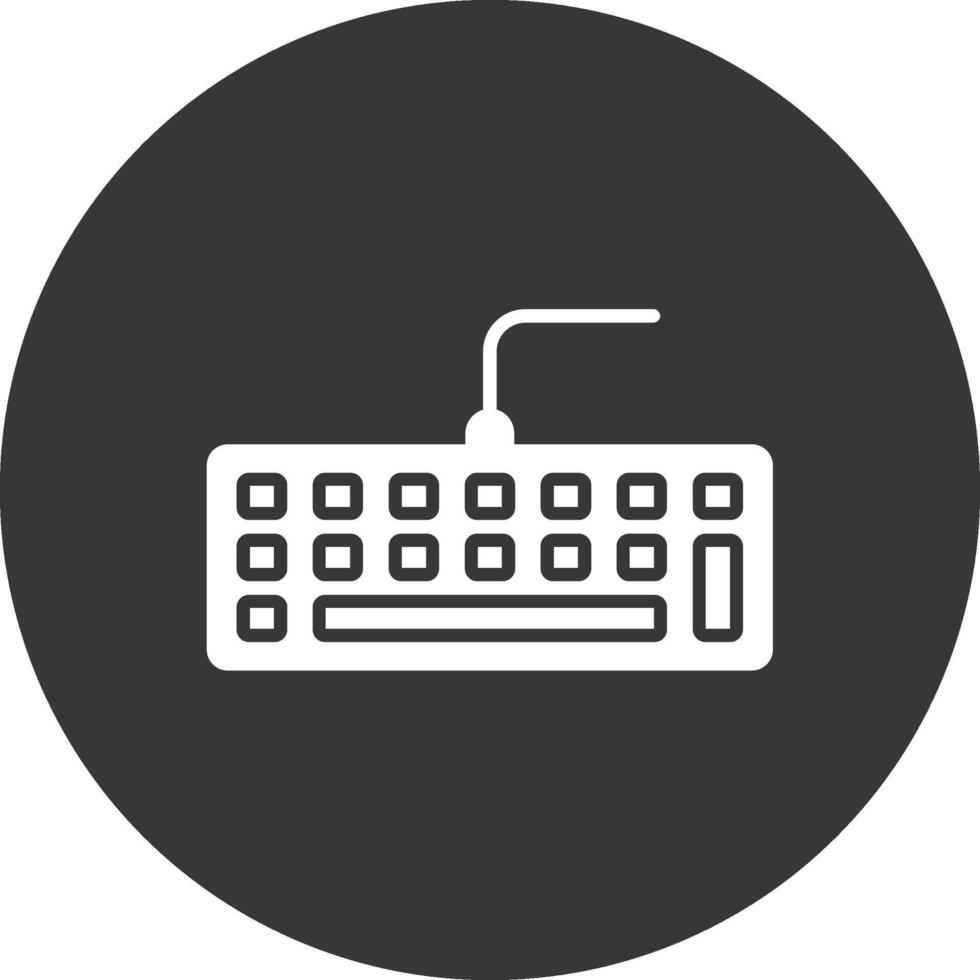 icono de glifo de teclado invertido vector