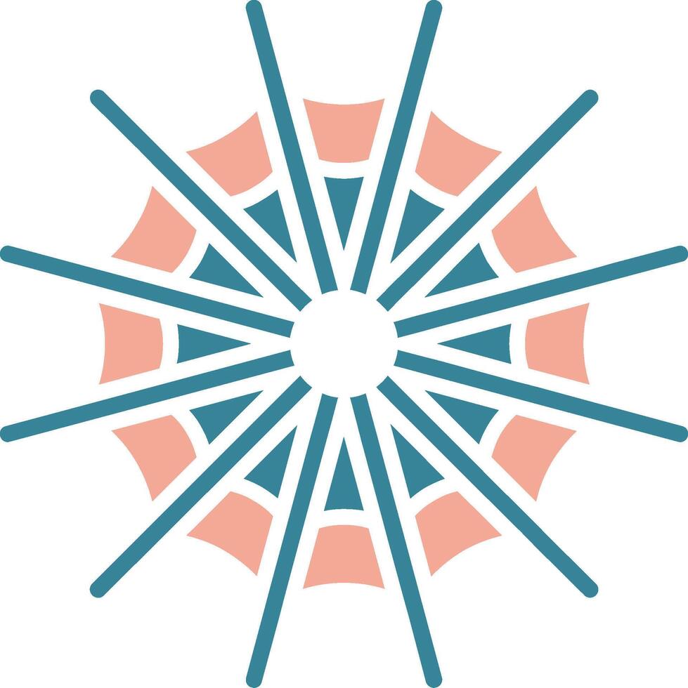 Spider Web Glyph Two Color Icon vector