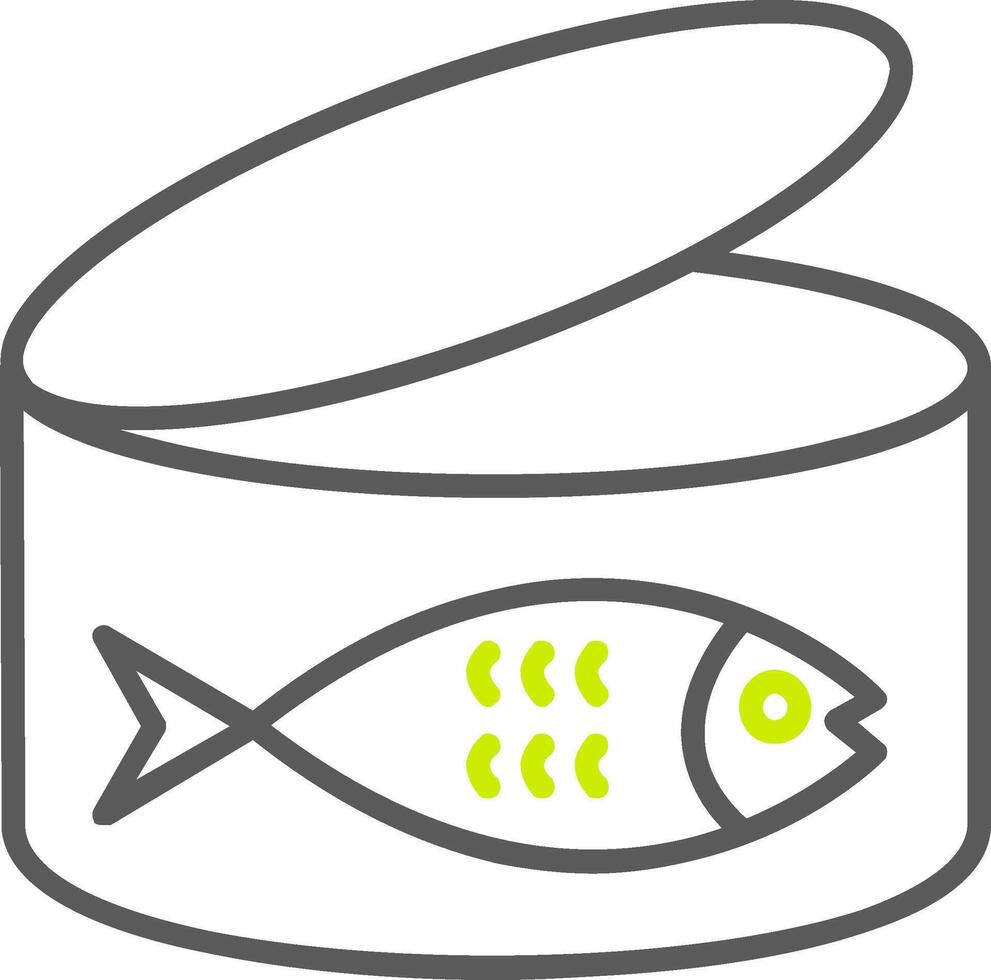 Tuna Line Two Color Icon vector