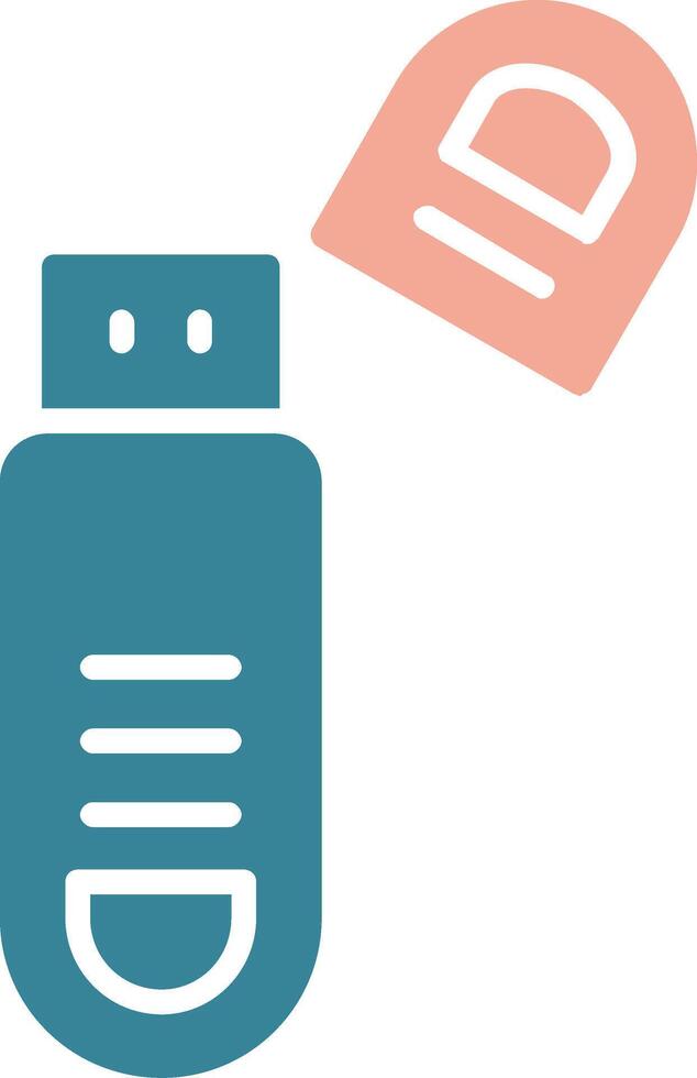 Usb Glyph Two Color Icon vector