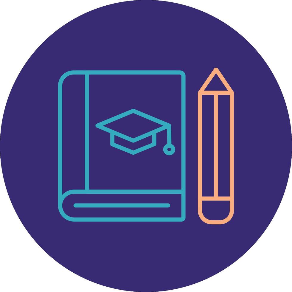 Treatise Line Two Color Circle Icon vector