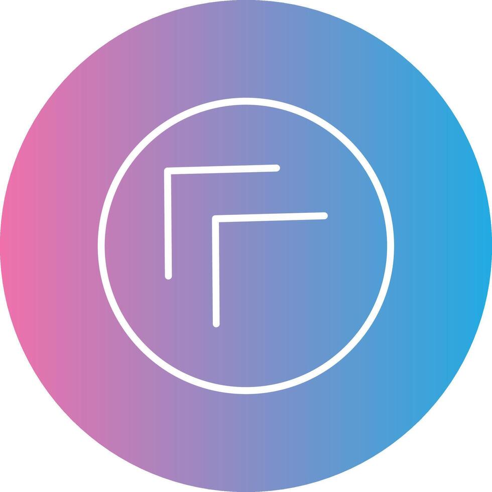 Chevron Line Gradient Circle Icon vector
