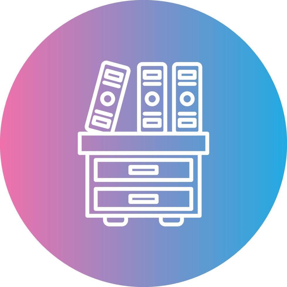 Cabinet Line Gradient Circle Icon vector