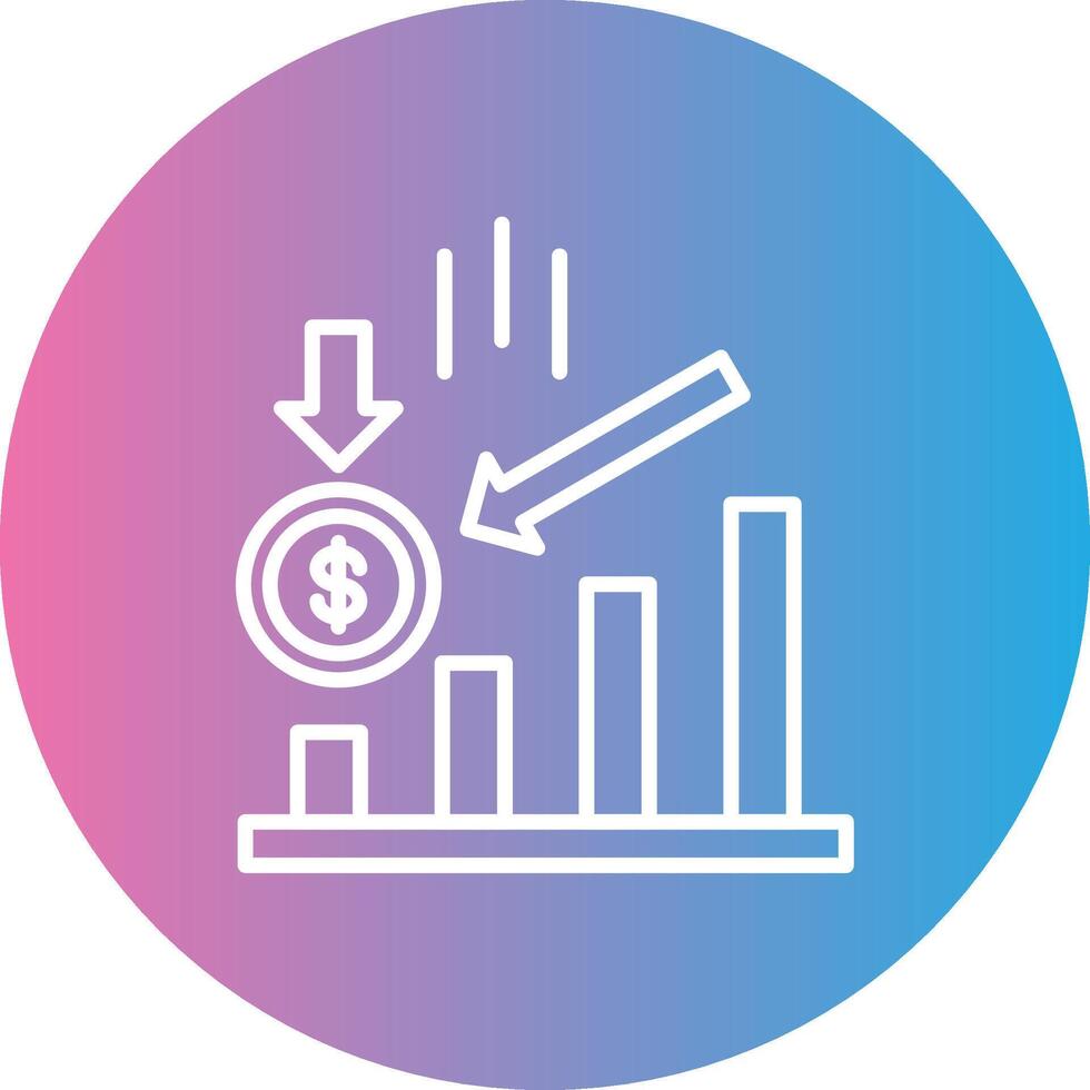 Losses Line Gradient Circle Icon vector