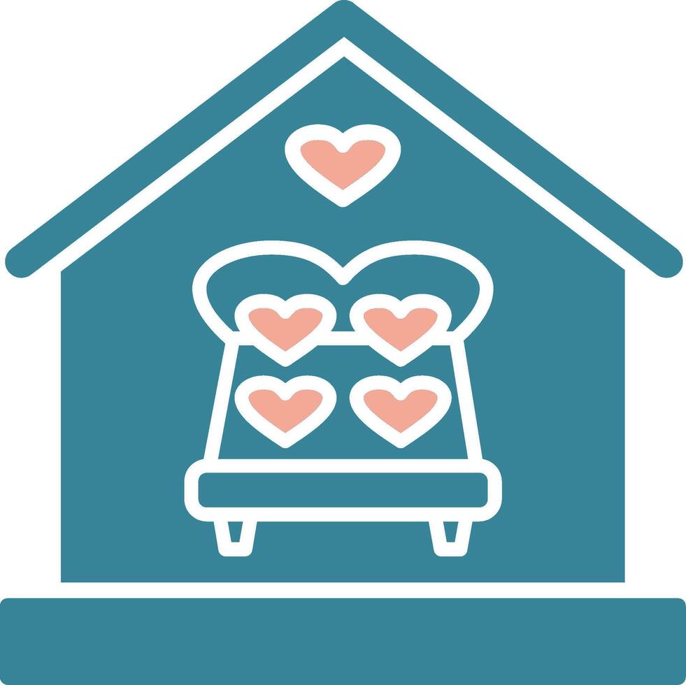 Home Glyph Two Color Icon vector