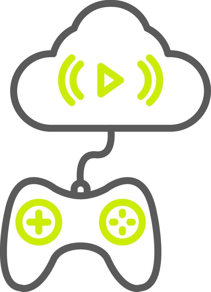 Cloud Line Two Color Icon vector