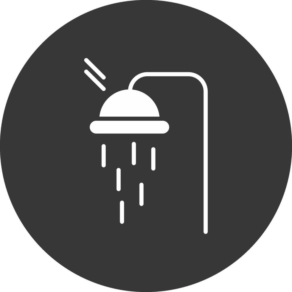 Power Shower Glyph Inverted Icon vector