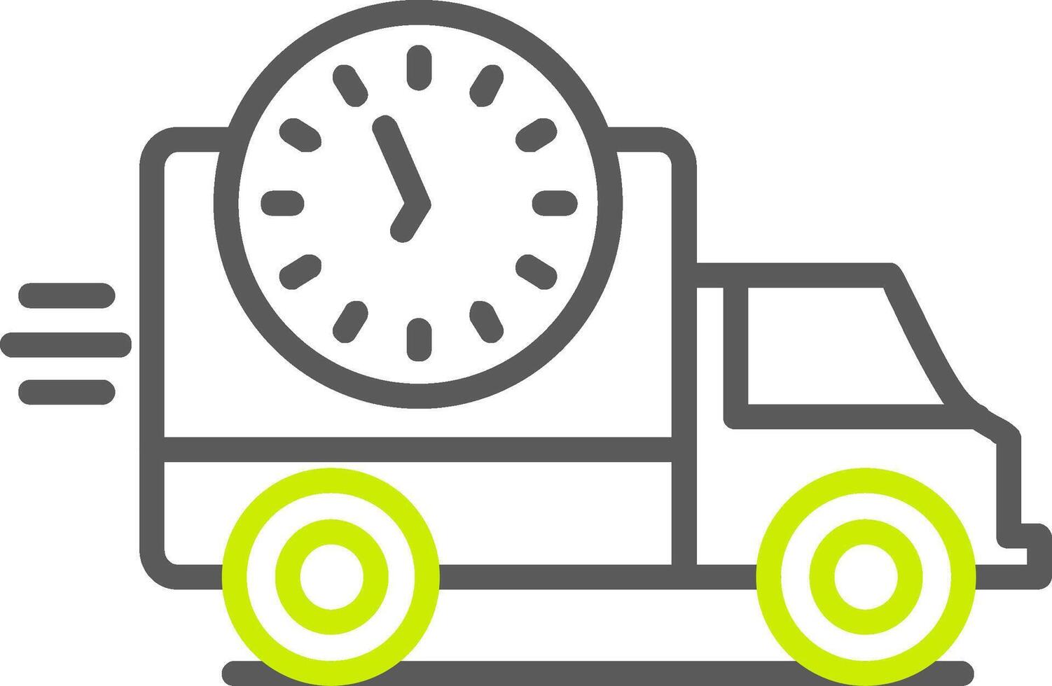 Delivery Time Line Two Color Icon vector