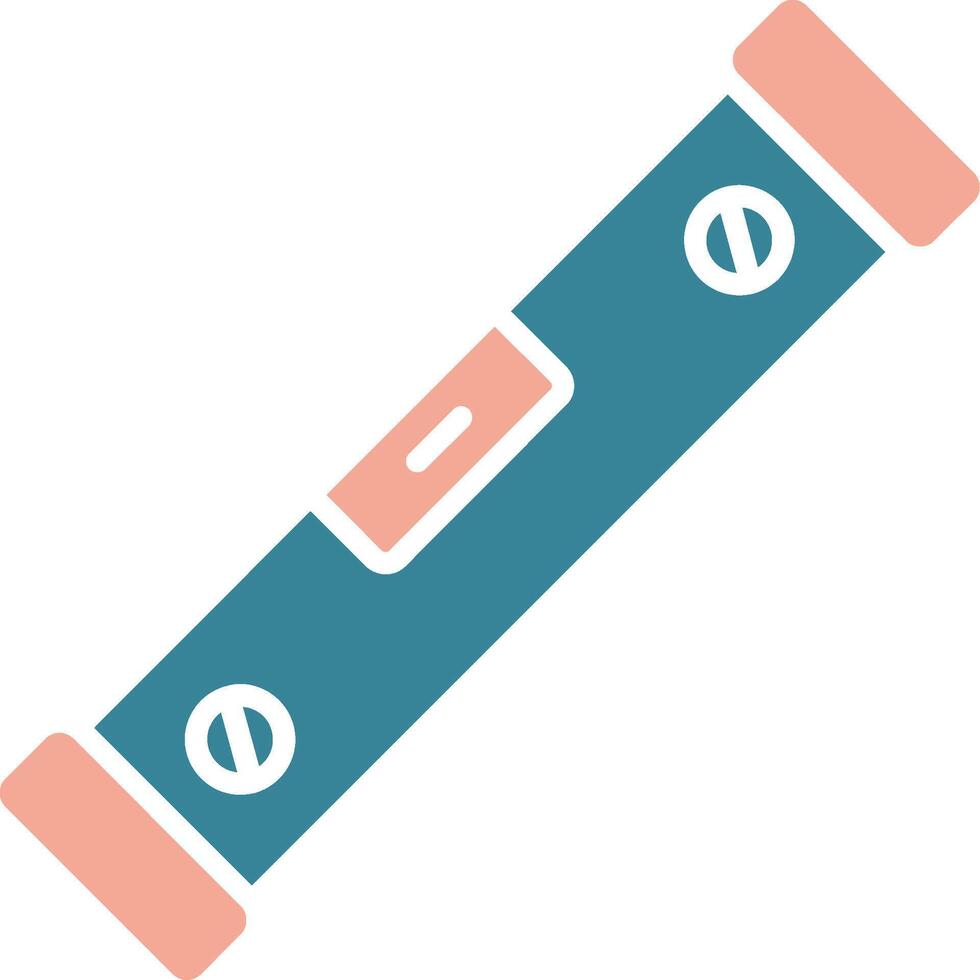 Spirit Level Glyph Two Color Icon vector