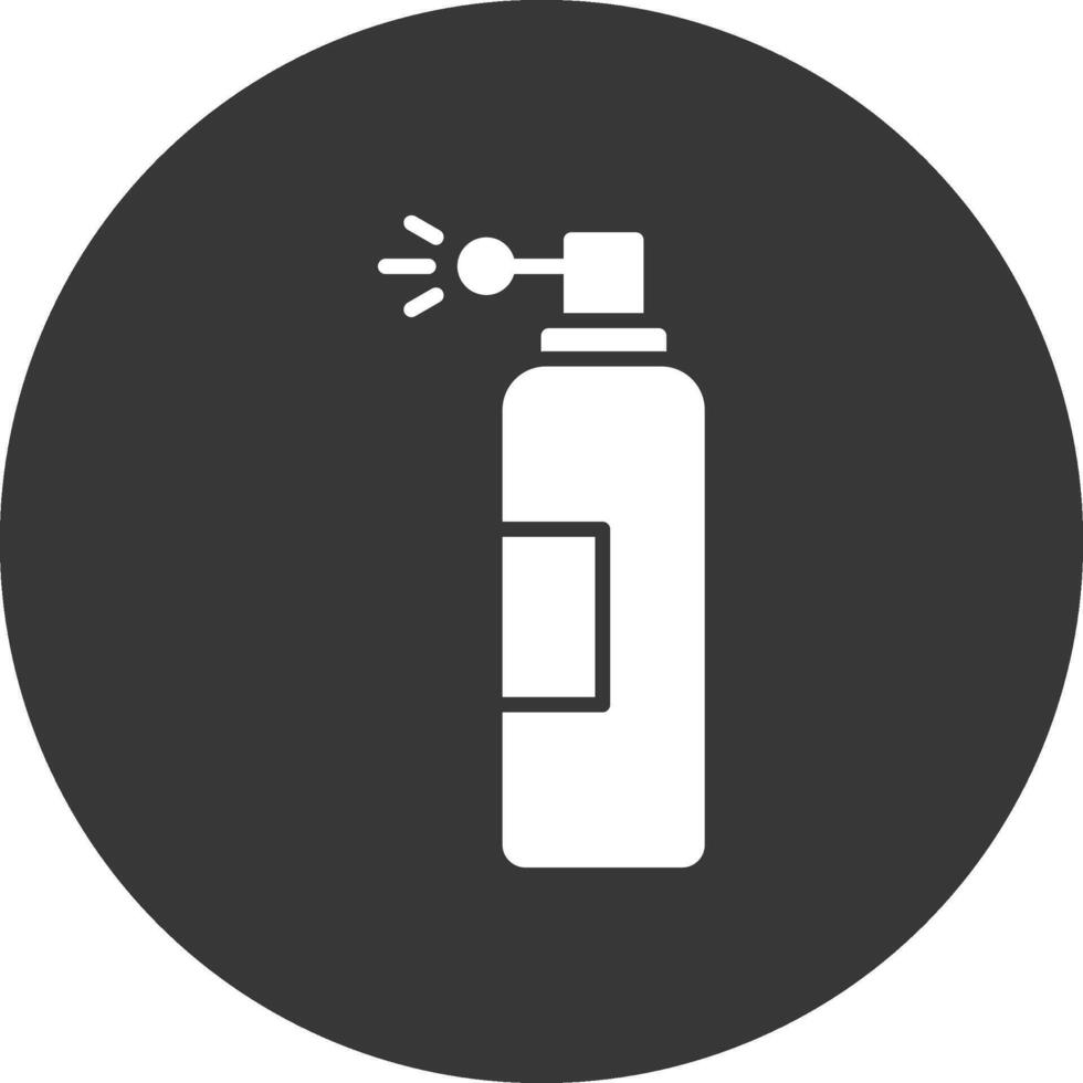 Spray Glyph Inverted Icon vector