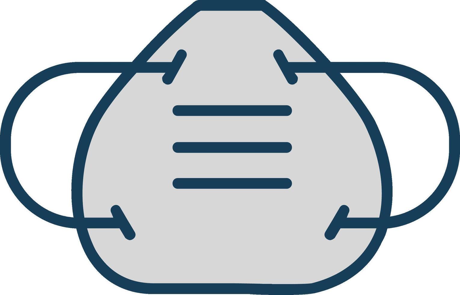 Worker Mask Line Filled Grey Icon vector