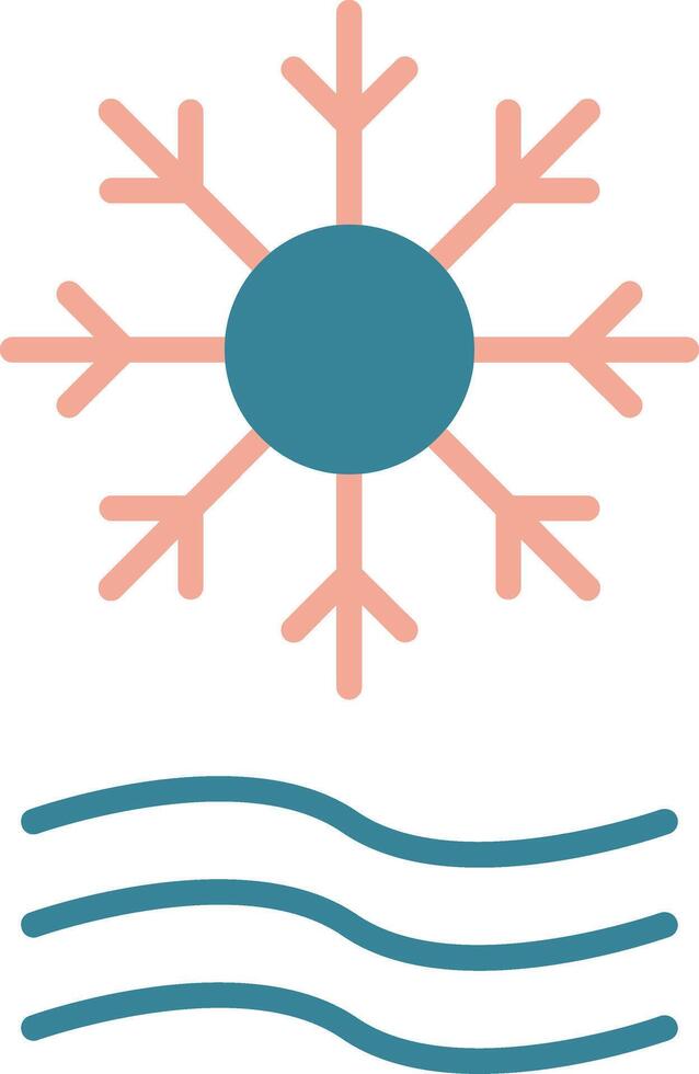 Defrost Glyph Two Color Icon vector
