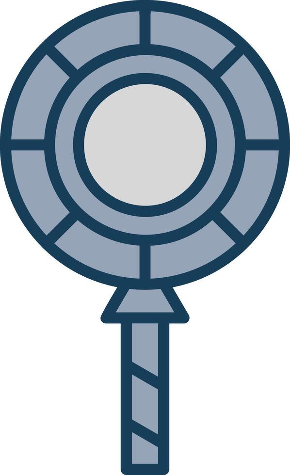 Lollipop Line Filled Grey Icon vector