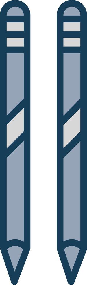 EyeLine Filled Greyr Pencils Line Filled Grey Icon vector