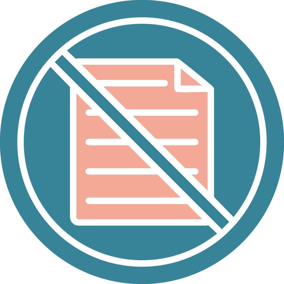 Prohibited Sign Glyph Two Color Icon vector