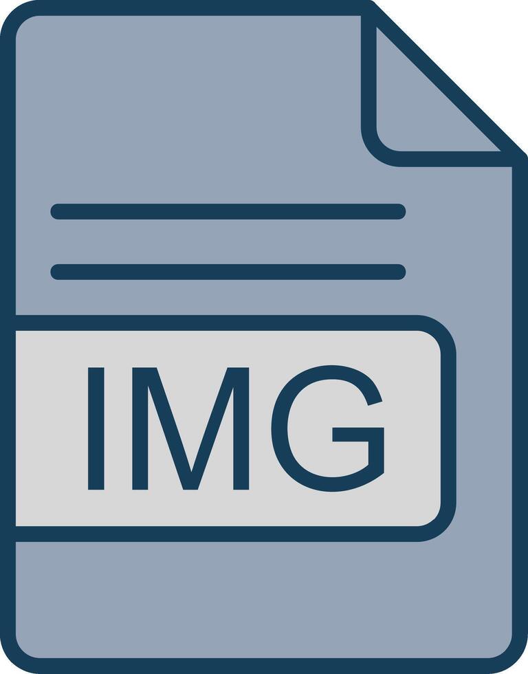 IMG File Format Line Filled Grey Icon vector