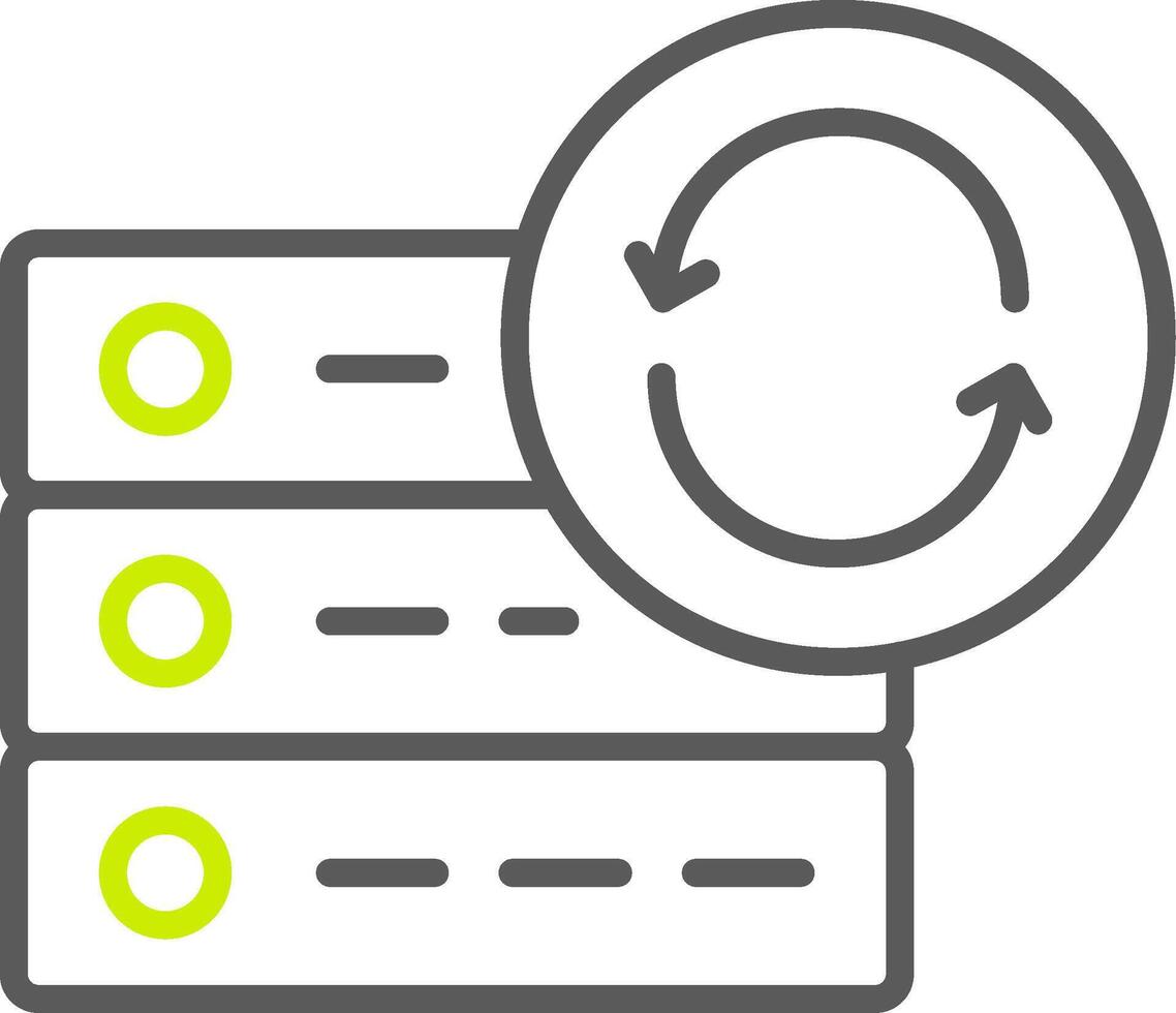 Data Synchronization Line Two Color Icon vector