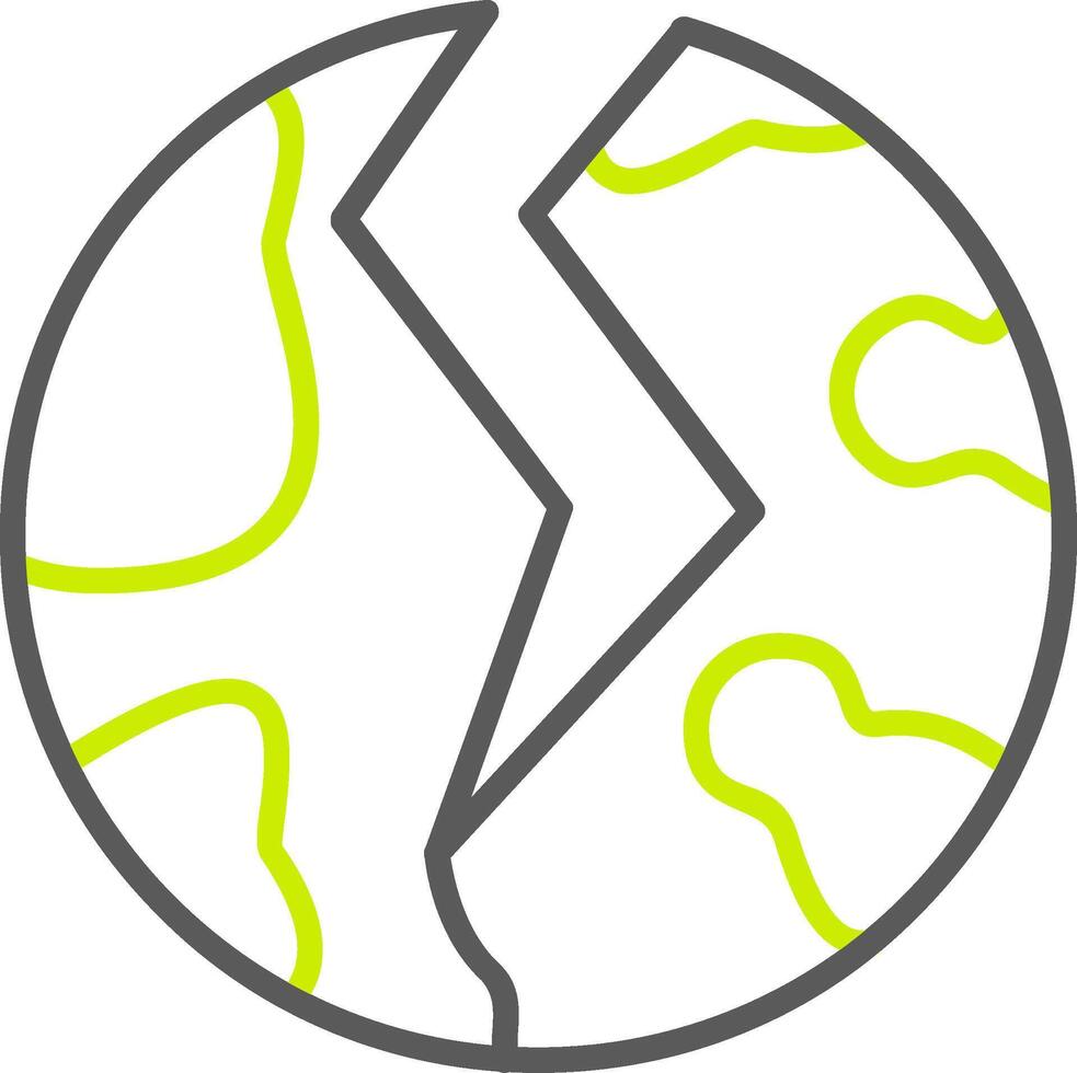 Earth Quake Line Two Color Icon vector