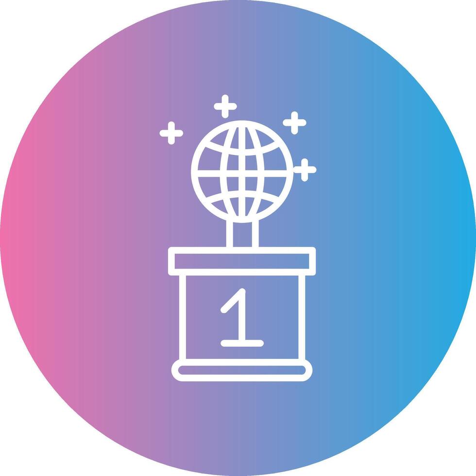 World Line Gradient Circle Icon vector
