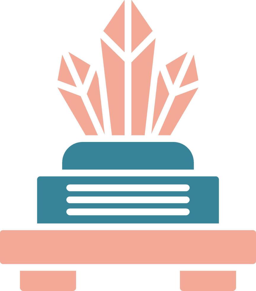 Crystals Glyph Two Color Icon vector