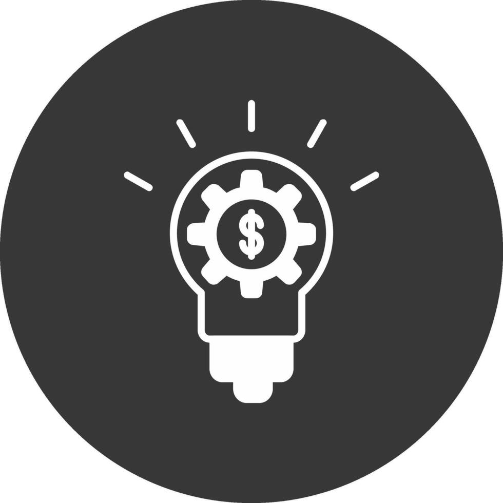 Innovation Glyph Inverted Icon vector