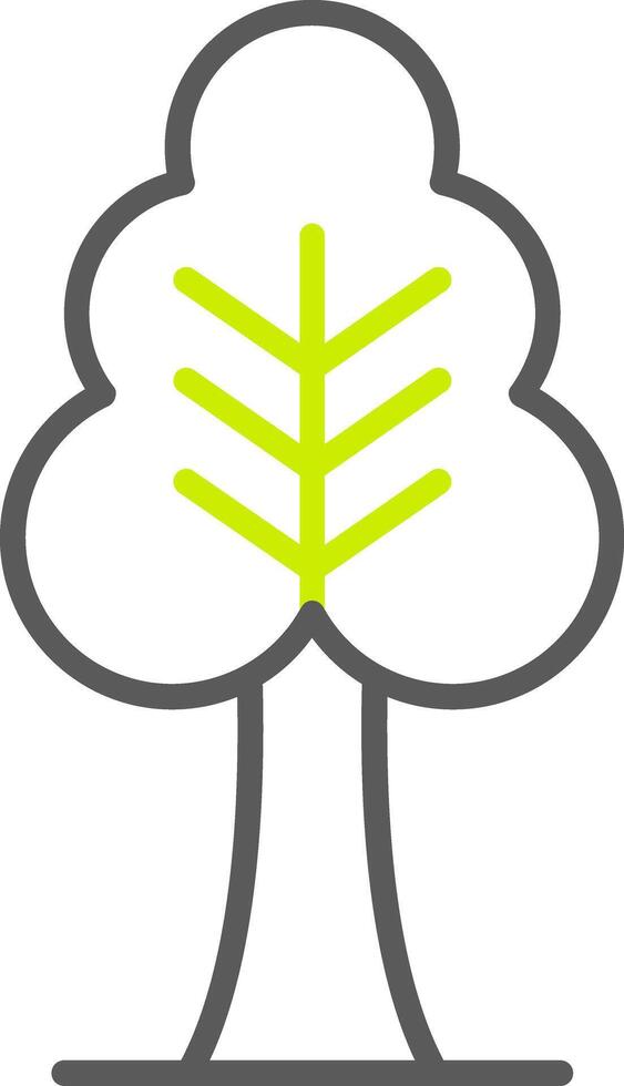 Tree Line Two Color Icon vector