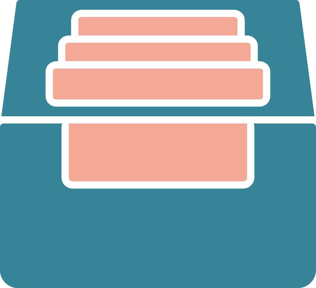 Archive Glyph Two Color Icon vector
