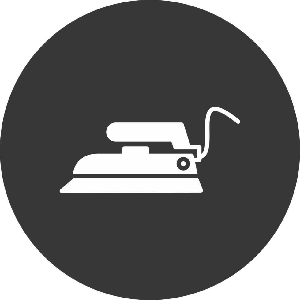 Iron Glyph Inverted Icon vector