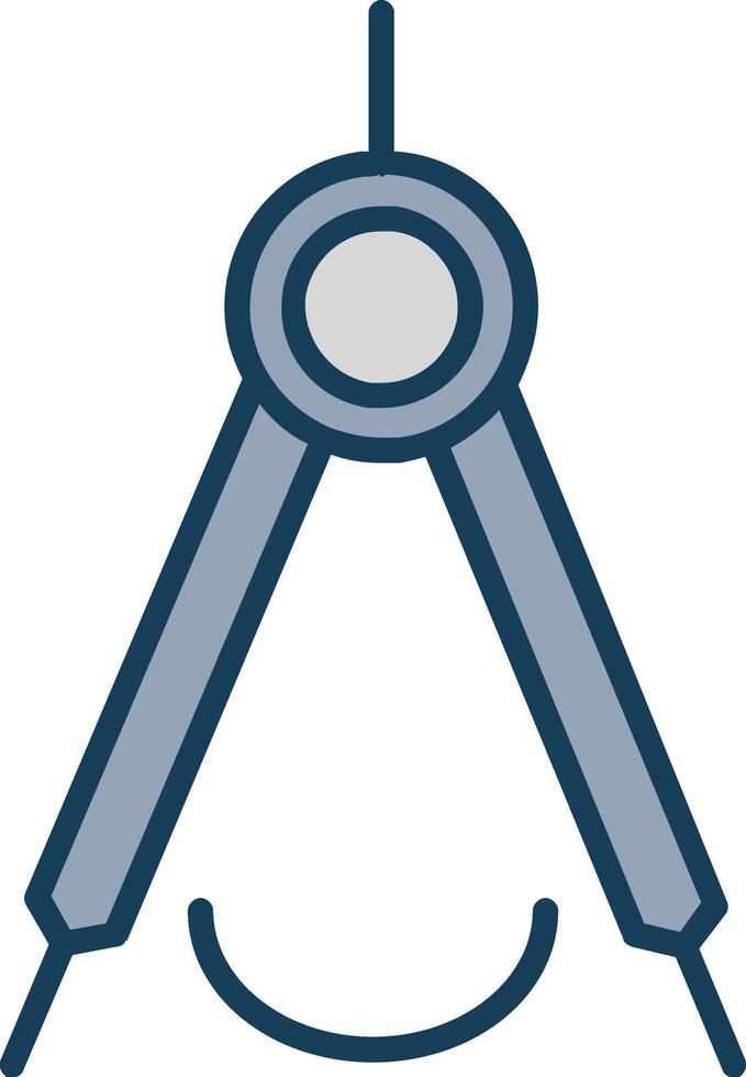 Precision Line Filled Grey Icon vector