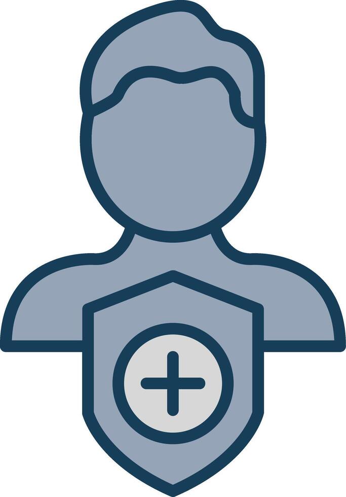 Security Admin Line Filled Grey Icon vector