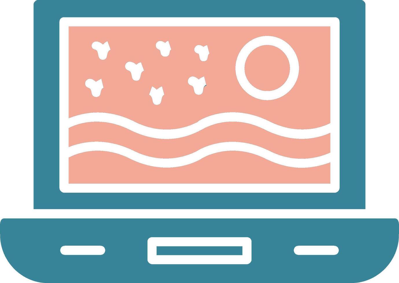 Laptop Glyph Two Color Icon vector