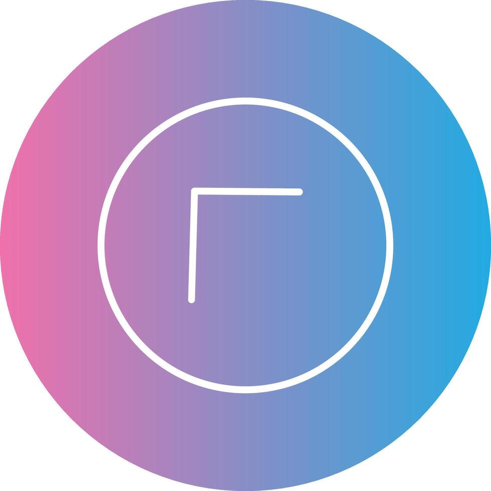 Chevron Line Gradient Circle Icon vector