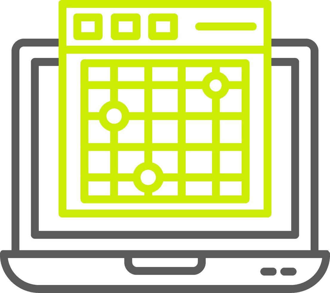 Heatmap Line Two Color Icon vector