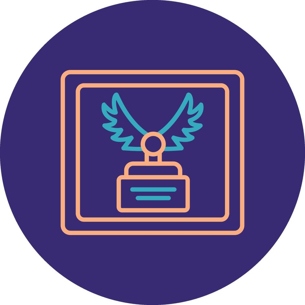 Frame Line Two Color Circle Icon vector