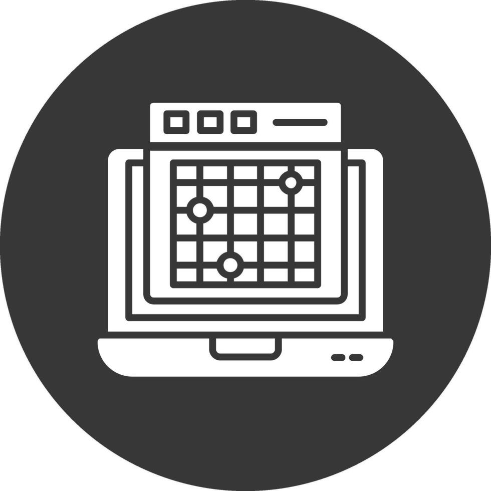 Heatmap Glyph Inverted Icon vector