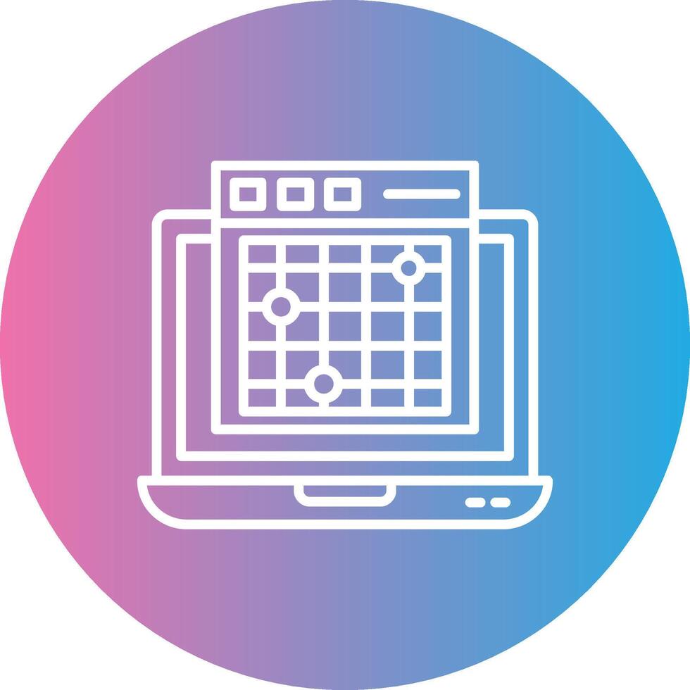 Heatmap Line Gradient Circle Icon vector