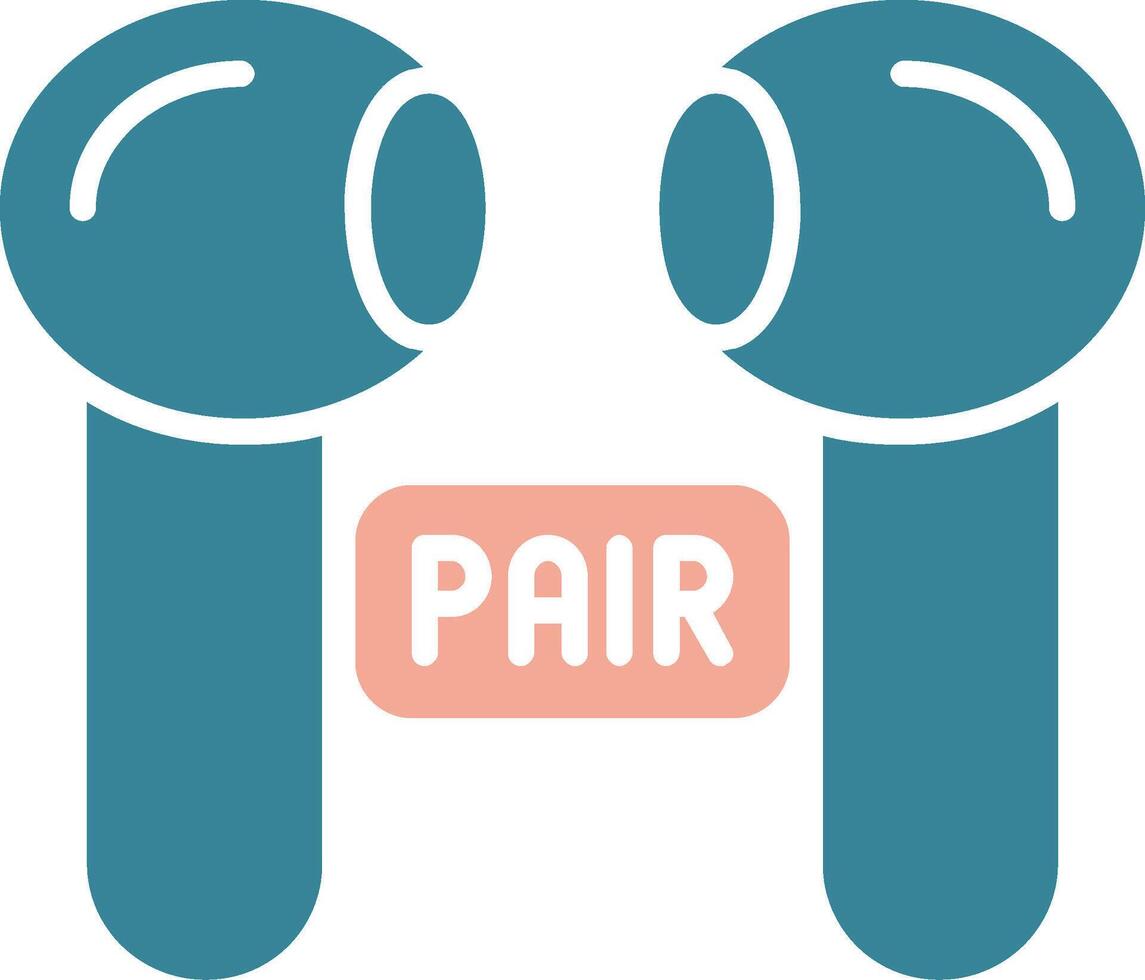 Pairing Glyph Two Color Icon vector