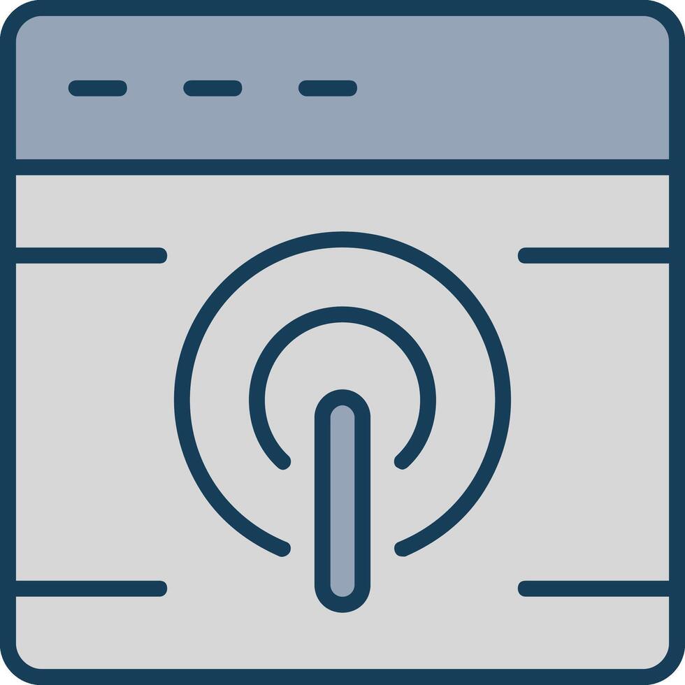 Browser Line Filled Grey Icon vector